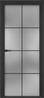 АЛЮМИНЕВАЯ ДВЕРЬ System R44 Black Sand стекло White Cloud ( КОМПЛЕКТ РУЧКА, 3 ПЕТЛИ )