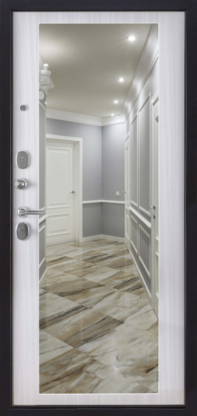 ПРЕЗИДЕНТ S1Z ГРАФИТ/САНДАЛ БЕЛЫЙ (ЗЕРКАЛО)